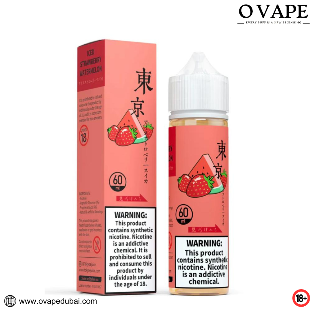 Tokyo E-Juice Zero Nicotine Iced Strawberry Watermelon in Dubai, UAE