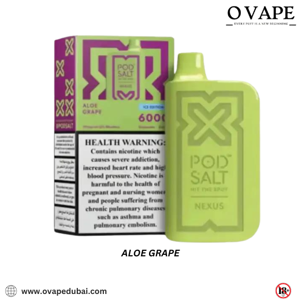 Aloe Grape Nexus 6000 Pod Salt in Dubai, UAE