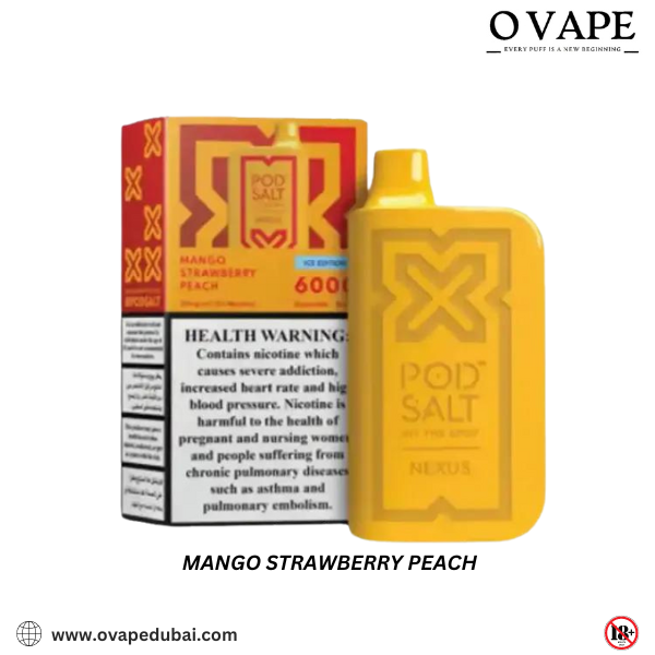 Mango Strawberry Peach Nexus 6000 Pod Salt in Dubai, UAE