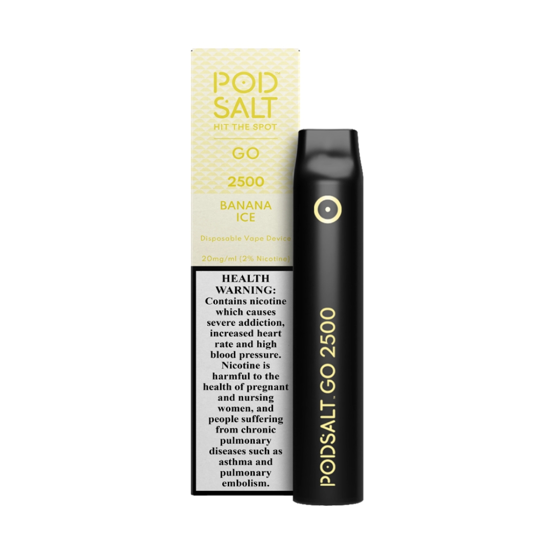 Pod salt GO 2500 puffs 20mg nicotine Banana Ice