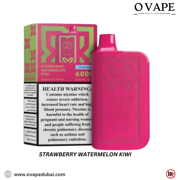Strawberry Watermelon Kiwi Nexus 6000 Puffs Pod Salt in Dubai, UAE