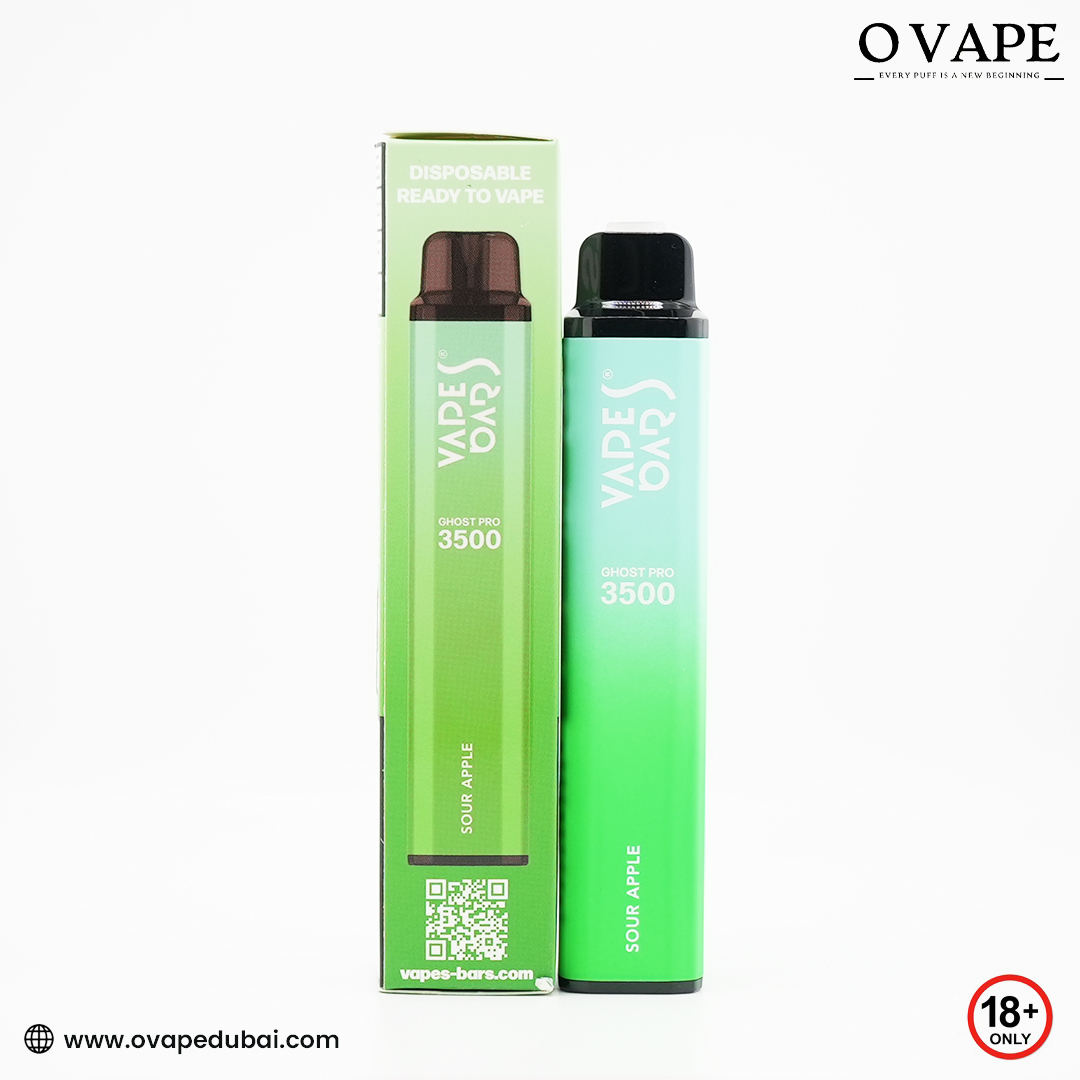 Vapes Bars Disposable Ghost Pro 3500 – Sour Apple in Dubai, UAE