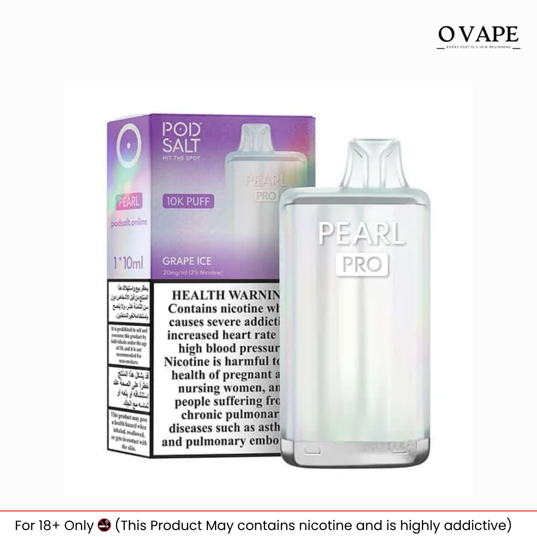 pod salt pearl pro 10000 puffs Grape Ice